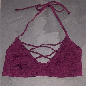 VS PINK burgundy bikini top